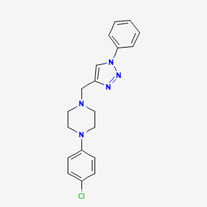 molecular formula C19H20ClN5 B10790858 1-(4-Chlorophenyl)-4-[(1-phenyl-1H-1,2,3-triazol-4-yl)methyl]piperazine 