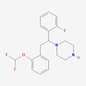 1-(2-(2-(Difluoromethoxy)phenyl)-1-(2-fluorophenyl)ethyl)piperazine