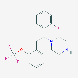 1-(1-(2-Fluorophenyl)-2-(2-(trifluoromethoxy)phenyl)ethyl)piperazine (enantiomeric mix)