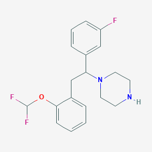 1-(2-(2-(Difluoromethoxy)phenyl)-1-(3-fluorophenyl)ethyl)piperazine