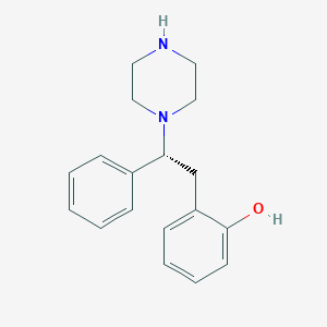 molecular formula C18H22N2O B10790920 (R)-2-(2-phenyl-2-(piperazin-1-yl)ethyl)phenol CAS No. 1238669-95-8