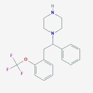 molecular formula C19H21F3N2O B10790924 1-(1-Phenyl-2-(2-(trifluoromethoxy)phenyl)ethyl)piperazine 