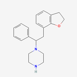 molecular formula C20H24N2O B10790939 1-(2-(2,3-Dihydrobenzofuran-7-yl)-1-phenylethyl)piperazine 