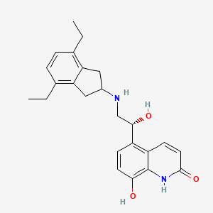 8-Hydroxy-5-[(R)-1-hydroxy-2-(4,7-diethylindan-2-ylamino)-ethyl]-1H-quinolin-2-one