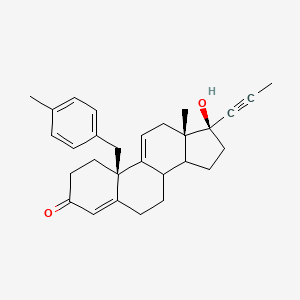 (10R,13S,17S)-17-hydroxy-13-methyl-10-(4-methylbenzyl)-17-(prop-1-ynyl)-6,7,8,10,12,13,14,15,16,17-decahydro-1H-cyclopenta[a]phenanthren-3(2H)-one