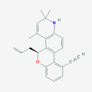 molecular formula C24H23NO B10791074 (S)-5-allyl-10-ethynyl-2,2,4-trimethyl-2,5-dihydro-1H-chromeno[3,4-f]quinoline 