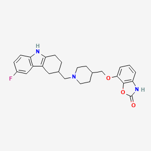 7-((1-((6-fluoro-2,3,4,9-tetrahydro-1H-carbazol-3-yl)methyl)piperidin-4-yl)methoxy)benzo[d]oxazol-2(3H)-one