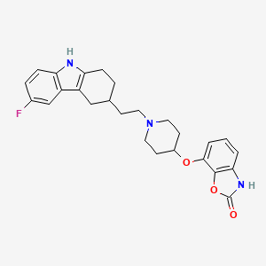 7-(1-(2-(6-fluoro-2,3,4,9-tetrahydro-1H-carbazol-3-yl)ethyl)piperidin-4-yloxy)benzo[d]oxazol-2(3H)-one