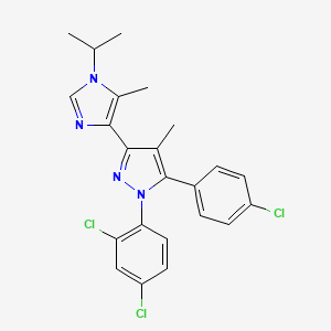 5-(4-chlorophenyl)-1-(2,4-dichlorophenyl)-3-(1-isopropyl-5-methyl-1H-imidazol-4-yl)-4-methyl-1H-pyrazole