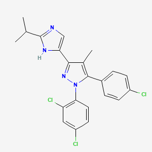 5-(4-chlorophenyl)-1-(2,4-dichlorophenyl)-3-(2-isopropyl-1H-imidazol-5-yl)-4-methyl-1H-pyrazole