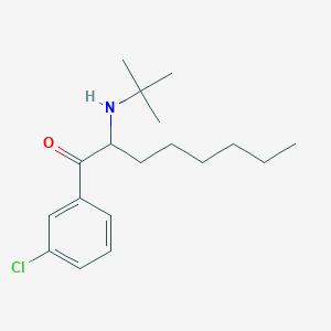 2-(N-tert-Butylamino)-3'-chlorooctanophenone