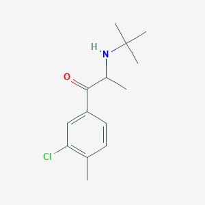 molecular formula C14H20ClNO B10791180 2-(Tert-butylamino)-1-(3-chloro-4-methylphenyl)propan-1-one 