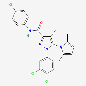 N-(4-Chlorophenyl)1-(3,4-dichlorophenyl)-5-(2,5-dimethyl-1H-pyrrol-1-yl)-4-methyl-1H-pyrazole-3-carboxamide