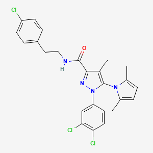 N-[2-(4-Chlorophenyl)ethyl]1-(3,4-dichlorophenyl)-5-(2,5-dimethyl-1H-pyrrol-1-yl)-4-methyl-1H-pyrazole-3-carboxamide