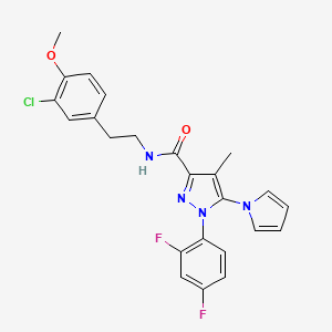 N-[2-(3-Chloro-4-methoxyphenyl)ethyl]1-(2,4-difluorophenyl)-4-methyl-5-(1H-pyrrol-1-yl)-1H-pyrazole-3-carboxamide