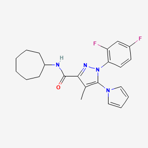 N-Cycloheptyl-1-(2,4-difluorophenyl)-4-methyl-5-(1Hpyrrol-1-yl)-1H-pyrazole-3-carboxamide