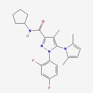 N-cyclopentyl-1-(2,4-difluorophenyl)-5-(2,5-dimethylpyrrol-1-yl)-4-methylpyrazole-3-carboxamide