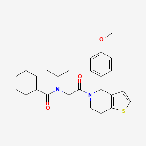 N-isopropyl-N-(2-(4-(4-methoxyphenyl)-6,7-dihydrothieno[3,2-c]pyridin-5(4H)-yl)-2-oxoethyl)cyclohexanecarboxamide