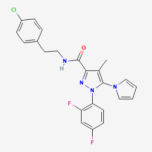 N-[2-(4-Chlorophenyl)ethyl]1-(2,4-difluorophenyl)-4-methyl-5-(1H-pyrrol-1-yl)-1H-pyrazole-3-carboxamide