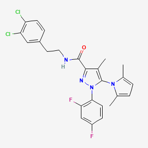 N-[2-(3,4-Dichlorophenyl)ethyl]1-(2,4-difluorophenyl)-5-(2,5-dimethyl-1H-pyrrol-1-yl)-4-methyl-1H-pyrazole-3-carboxamide