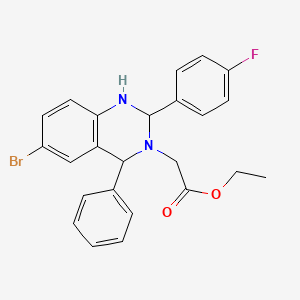 molecular formula C24H22BrFN2O2 B10791317 ethyl [6-bromo-2-(4-fluorophenyl)-4-phenyl-1,4-dihydroquinazolin-3(2H)-yl]acetate 