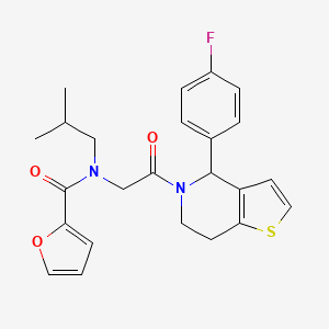 N-(2-(4-(4-fluorophenyl)-6,7-dihydrothieno[3,2-c]pyridin-5(4H)-yl)-2-oxoethyl)-N-isobutylfuran-2-carboxamide