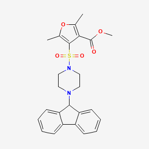 methyl 4-(4-(9H-fluoren-9-yl)piperazin-1-ylsulfonyl)-2,5-dimethylfuran-3-carboxylate