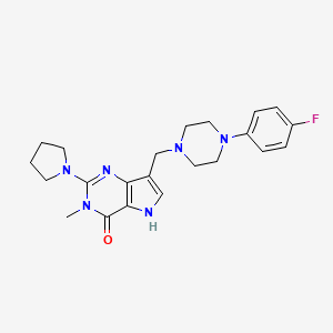 7-{[4-(4-Fluorophenyl)piperazin-1-yl]methyl}-3-methyl-2-pyrrolidin-1-yl-3,5-dihydro-4H-pyrrolo[3,2-d]pyrimidin-4-one