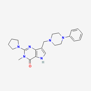 3-Methyl-7-[(4-phenylpiperazin-1-yl)methyl]-2-pyrrolidin-1-yl-3,5-dihydro-4H-pyrrolo[3,2-d]pyrimidin-4-one