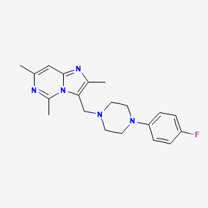 molecular formula C20H24FN5 B10791373 3-{[4-(4-Fluorophenyl)piperazin-1-yl]methyl}-2,5,7-trimethylimidazo[1,2-c]pyrimidine 