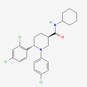 (3R,6S)-1-(4-chlorophenyl)-N-cyclohexyl-6-(2,4-dichlorophenyl)piperidine-3-carboxamide