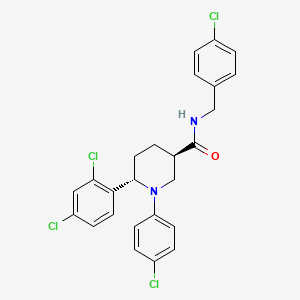 (3R,6S)-N-(4-chlorobenzyl)-1-(4-chlorophenyl)-6-(2,4-dichlorophenyl)piperidine-3-carboxamide