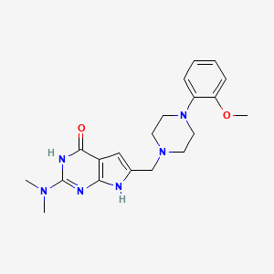 2-(dimethylamino)-6-((4-(2-methoxyphenyl)piperazin-1-yl)methyl)-3H-pyrrolo[2,3-d]pyrimidin-4(7H)-one