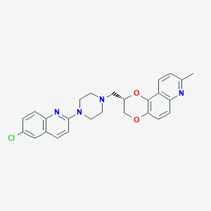 (2S)-2-{[4-(6-Chloroquinolin-2-yl)piperazin-1-yl]methyl}-8-methyl-2,3-dihydro[1,4]dioxino[2,3-f]quinoline