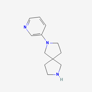 molecular formula C12H17N3 B10791457 2-(Pyridin-3-yl)-2,7-diazaspiro[4.4]nonane CAS No. 646056-44-2