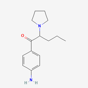 molecular formula C15H22N2O B10791466 1-(4-Aminophenyl)-2-pyrrolidin-1-yl-pentan-1-one 