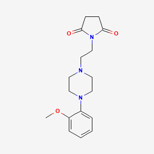 molecular formula C17H23N3O3 B10791474 N-[2-{4-(2-Methoxyphenyl)-piperazin-1-yl}-ethyl]-pyrrolidine-2,5-dione 