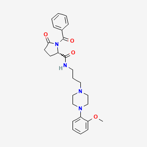 (S)-1-benzoyl-N-(3-(4-(2-methoxyphenyl)piperazin-1-yl)propyl)-5-oxopyrrolidine-2-carboxamide