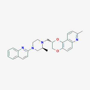 (2S)-8-methyl-2-{[(2S)-2-methyl-4-quinolin-2-ylpiperazin-1-yl]methyl}-2,3-dihydro[1,4]dioxino[2,3-f]quinoline