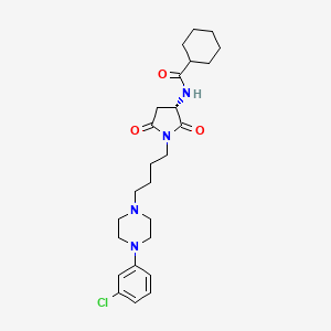 (S)-N-(1-(4-(4-(3-chlorophenyl)piperazin-1-yl)butyl)-2,5-dioxopyrrolidin-3-yl)cyclohexanecarboxamide