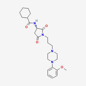 (S)-N-(1-(3-(4-(2-methoxyphenyl)piperazin-1-yl)propyl)-2,5-dioxopyrrolidin-3-yl)cyclohexanecarboxamide