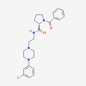 (S)-1-benzoyl-N-(2-(4-(3-chlorophenyl)piperazin-1-yl)ethyl)pyrrolidine-2-carboxamide