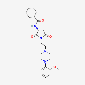 (S)-N-(1-(2-(4-(2-methoxyphenyl)piperazin-1-yl)ethyl)-2,5-dioxopyrrolidin-3-yl)cyclohexanecarboxamide