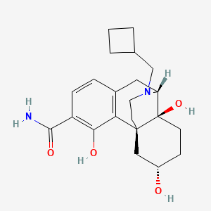 (1R,9R,10S,13S)-17-(cyclobutylmethyl)-3,10,13-trihydroxy-17-azatetracyclo[7.5.3.0^{1,10}.0^{2,7}]heptadeca-2(7),3,5-triene-4-carboxamide