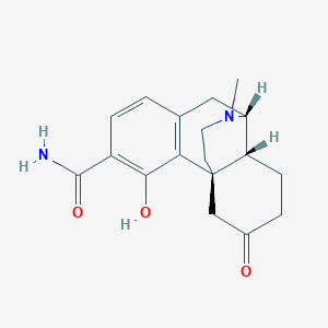 molecular formula C18H22N2O3 B10791570 (1S,9R,10R)-3-hydroxy-17-methyl-13-oxo-17-azatetracyclo[7.5.3.0^{1,10}.0^{2,7}]heptadeca-2(7),3,5-triene-4-carboxamide 