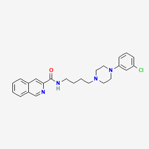 molecular formula C24H27ClN4O B10791577 N-[4-[4-(3-chlorophenyl)piperazin-1-yl]butyl]isoquinoline-3-carboxamide 