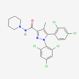 5-(2,4-Dichlorophenyl)-4-methyl-N-piperidin-1-yl-1-(2,4,6-trichlorophenyl)-1H-pyrazole-3-carboxamide