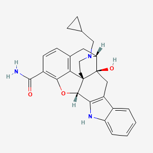 (1S,2S,13R,21R)-22-(cyclopropylmethyl)-2-hydroxy-14-oxa-11,22-diazaheptacyclo[13.9.1.0^{1,13}.0^{2,21}.0^{4,12}.0^{5,10}.0^{19,25}]pentacosa-4(12),5(10),6,8,15,17,19(25)-heptaene-16-carboxamide