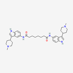 molecular formula C36H48N6O2 B10791617 N1,N8-bis(3-(1-methylpiperidin-4-yl)-1H-indol-5-yl)octanediamide 