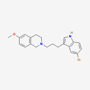 molecular formula C21H23BrN2O B10791633 [C11]-2-[3-(5-Bromo-1H-indol-3-yl)-propyl]-6-methoxy-1,2,3,4-tetrahydro-isoquinoline 